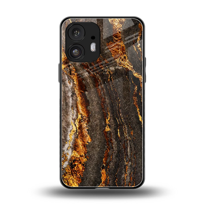 Golden Blaze back phone cover | glass case for nothing phone 2
