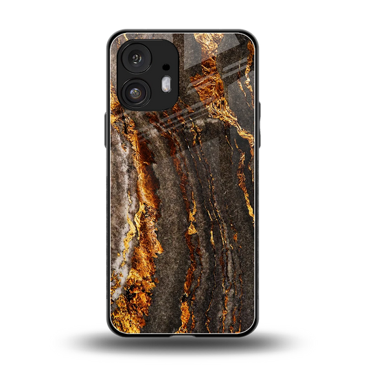 Golden Blaze back phone cover | glass case for nothing phone 2