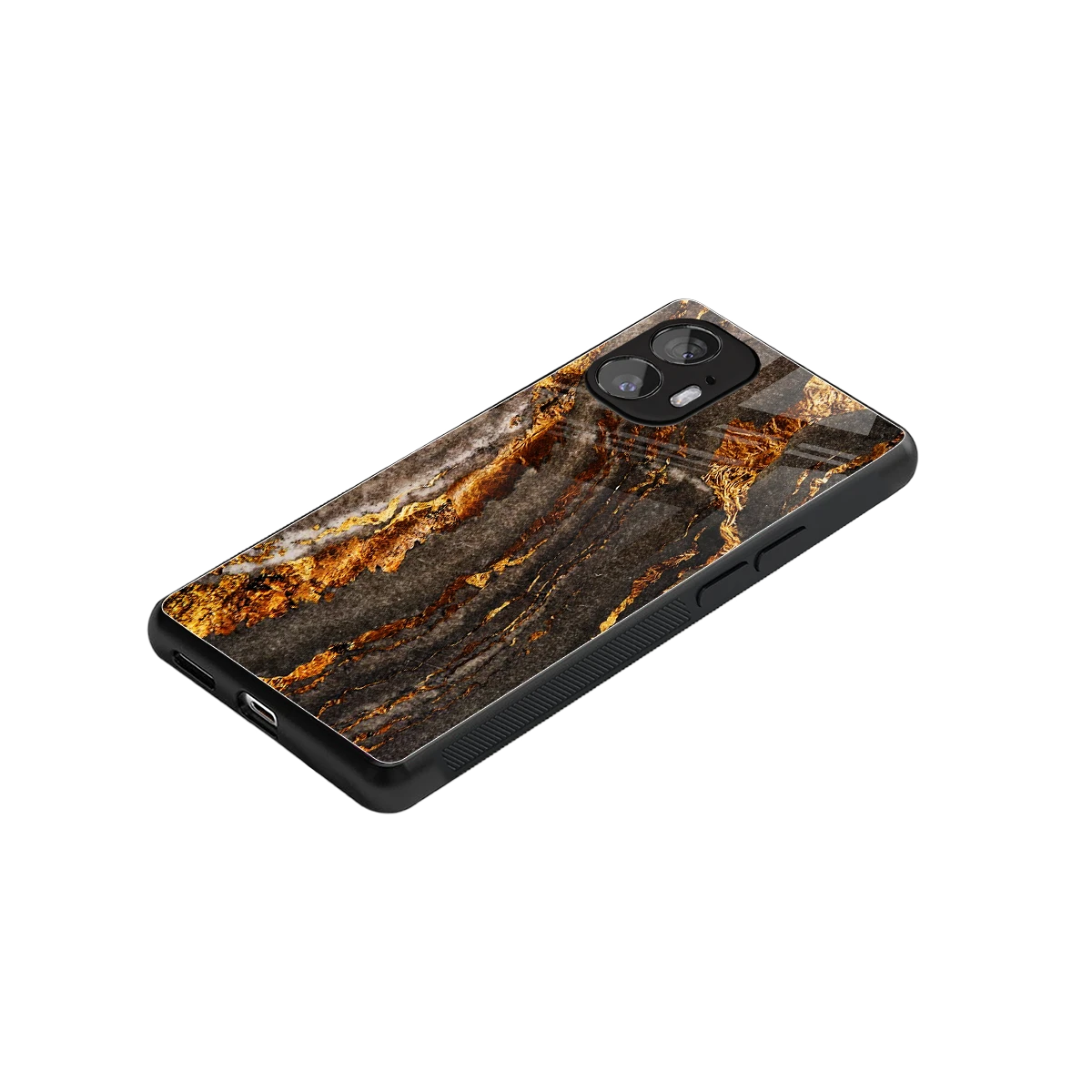 Golden Blaze stylish phone case for nothing phone 2 | glossy glass and slim fit