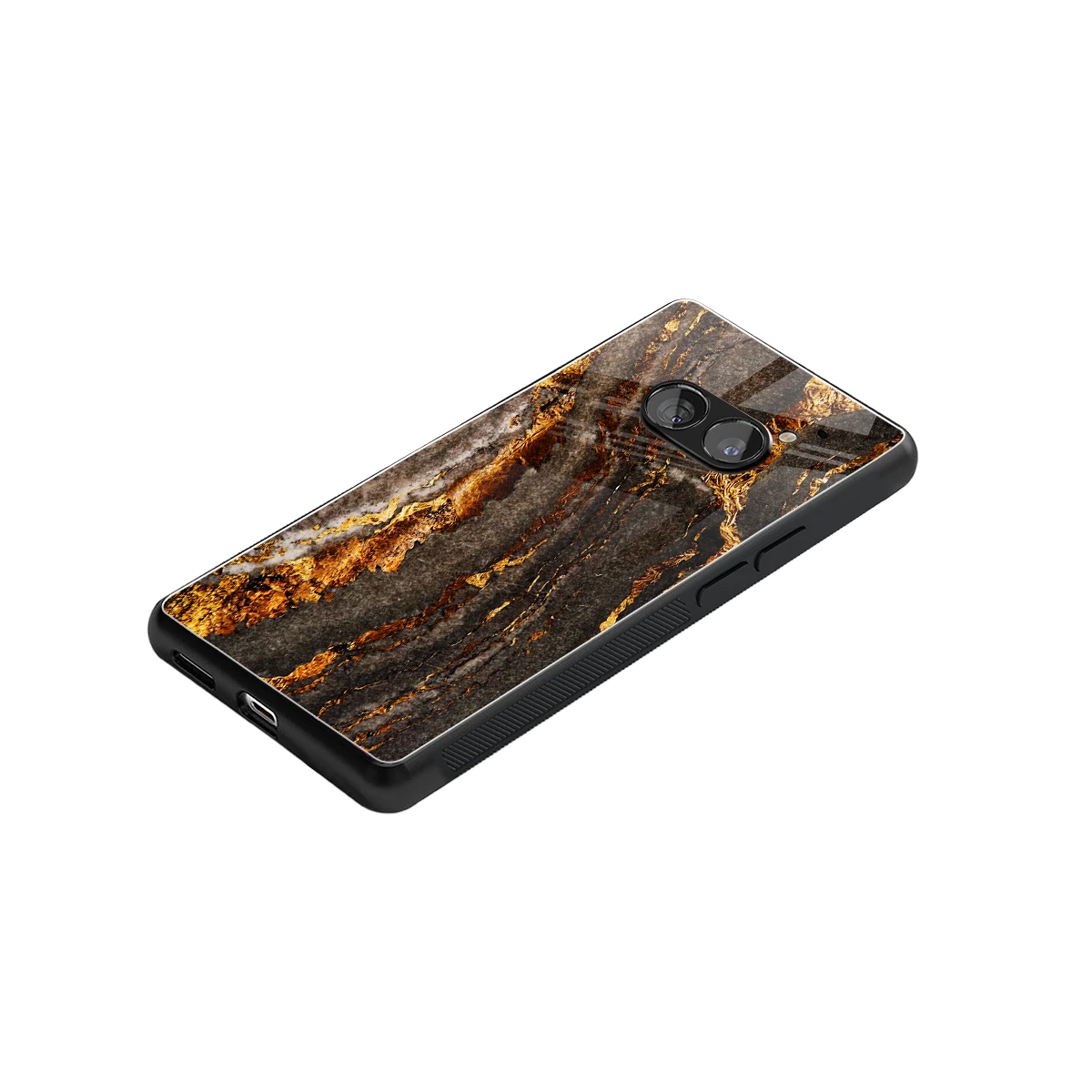 Golden Blaze stylish phone case for nothing phone 2a plus | glossy glass and slim fit