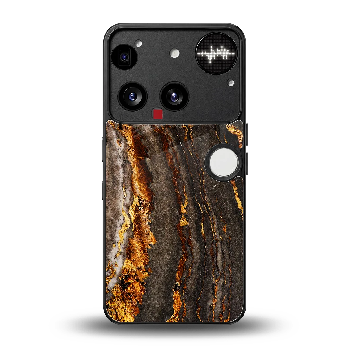 Golden Blaze back phone cover | glass case for nothing phone 3