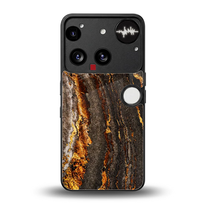 Golden Blaze back phone cover | glass case for nothing phone 3