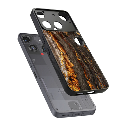 Golden Blaze sleek nothing phone 3 cover with tempered glass back and TPU edges