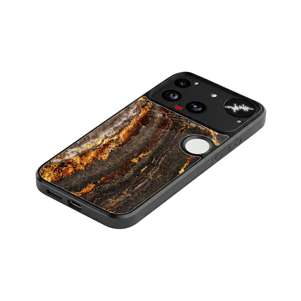 Golden Blaze stylish phone case for nothing phone 3 | glossy glass and slim fit