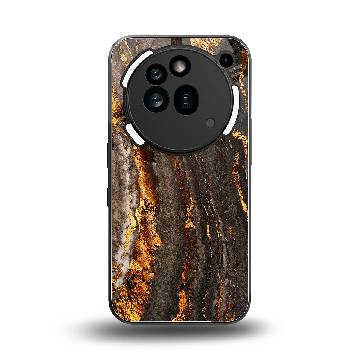 Golden Blaze back phone cover | glass case for nothing phone 3a pro
