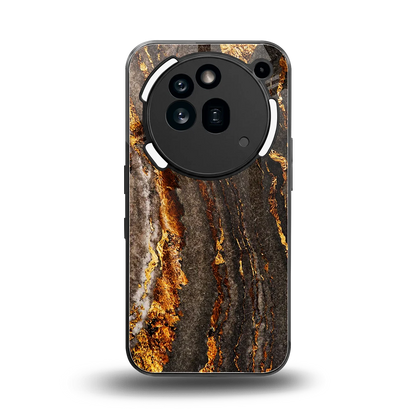 Golden Blaze back phone cover | glass case for nothing phone 3a pro