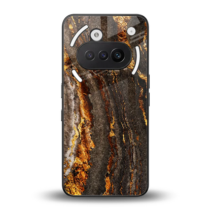 Golden Blaze back phone cover | glass case for nothing phone 3a