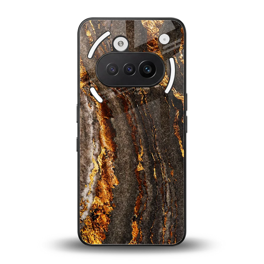 Golden Blaze back phone cover | glass case for nothing phone 3a