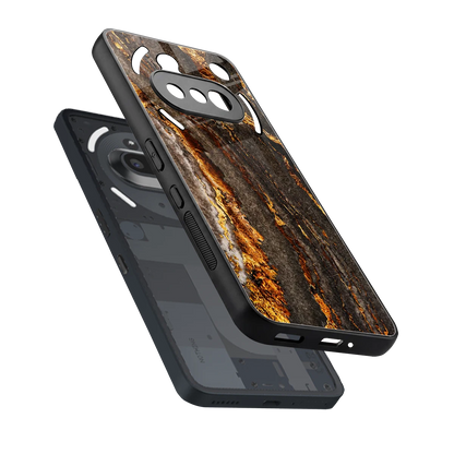 Golden Blaze sleek nothing phone 3a cover with tempered glass back and TPU edges