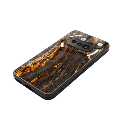 Golden Blaze stylish phone case for nothing phone 3a | glossy glass and slim fit