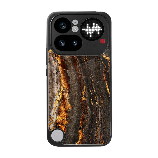 Golden Blaze back phone cover | glass case for nothing phone 4a pro