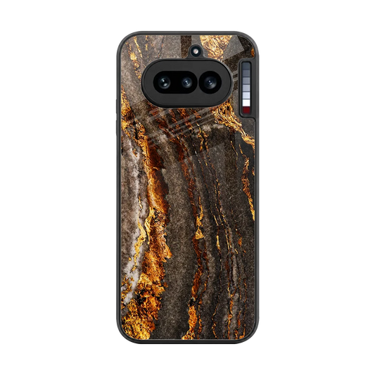 Golden Blaze back phone cover | glass case for nothing phone 4a