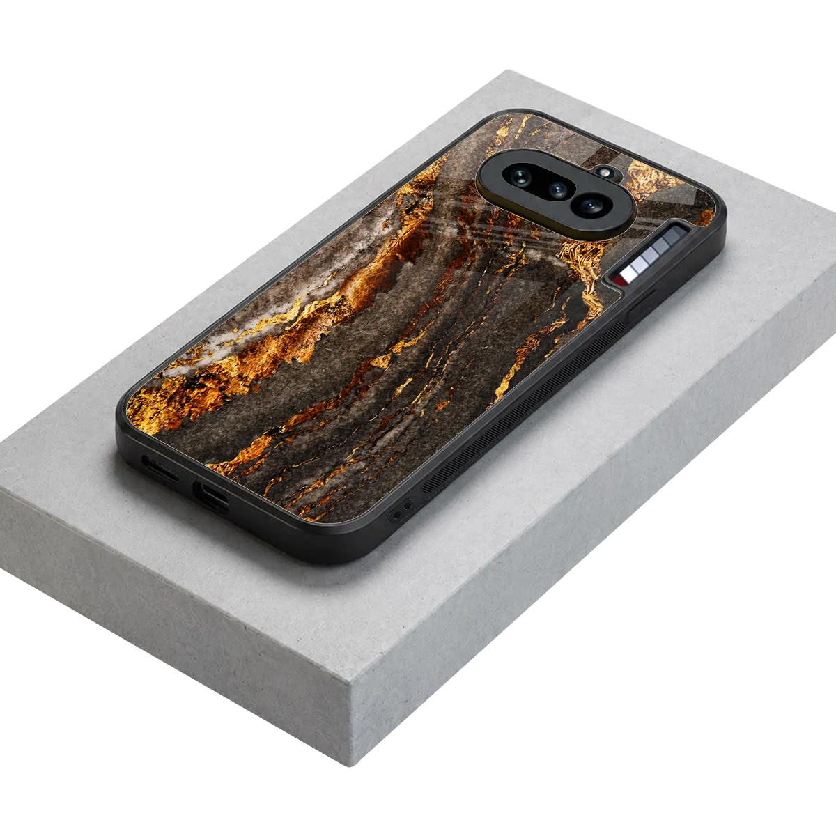 Golden Blaze stylish phone case for nothing phone 4a | glossy glass and slim fit
