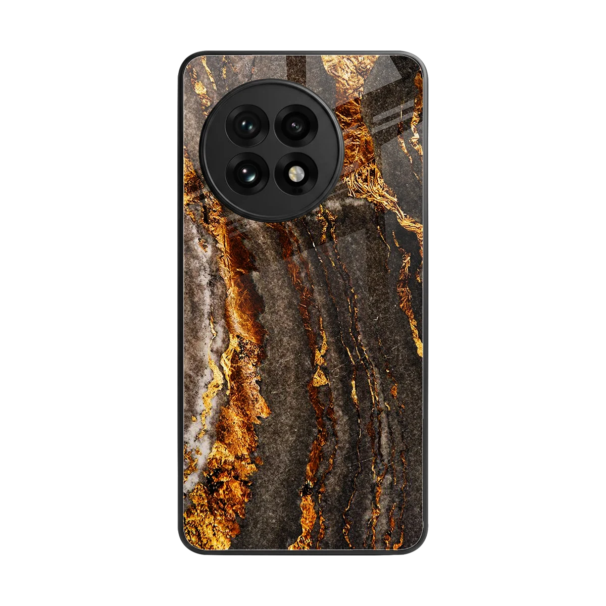 Golden Blaze back phone cover | glass case for oneplus 13r