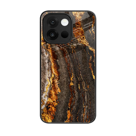 Golden Blaze back phone cover | glass case for oneplus 13s