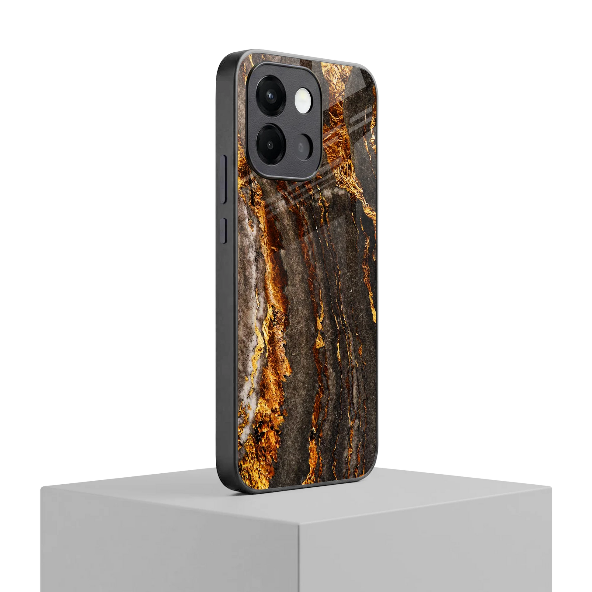 Golden Blaze oneplus 13s mobile cover | shockproof glass phone case