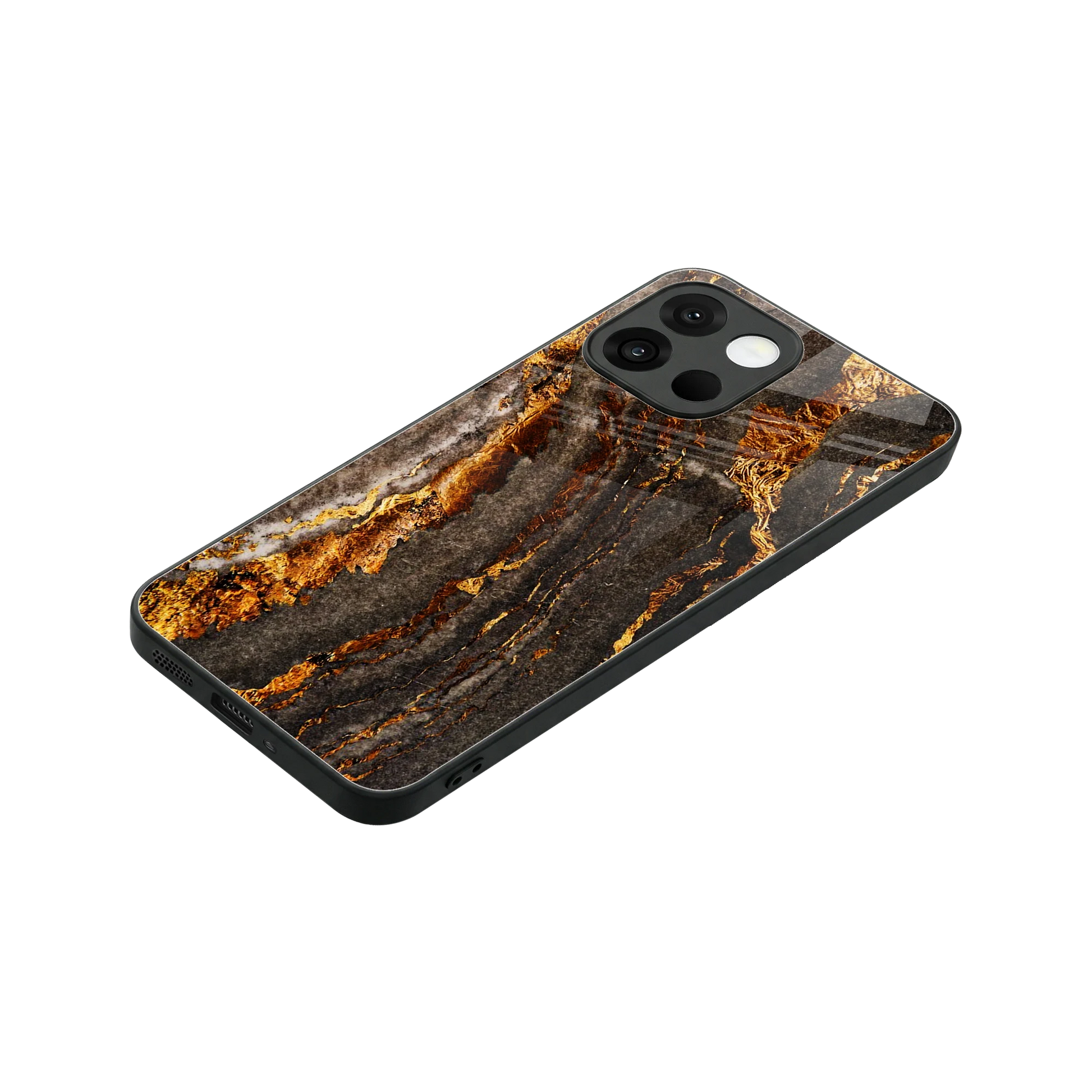 Golden Blaze stylish phone case for oneplus 13s | glossy glass and slim fit