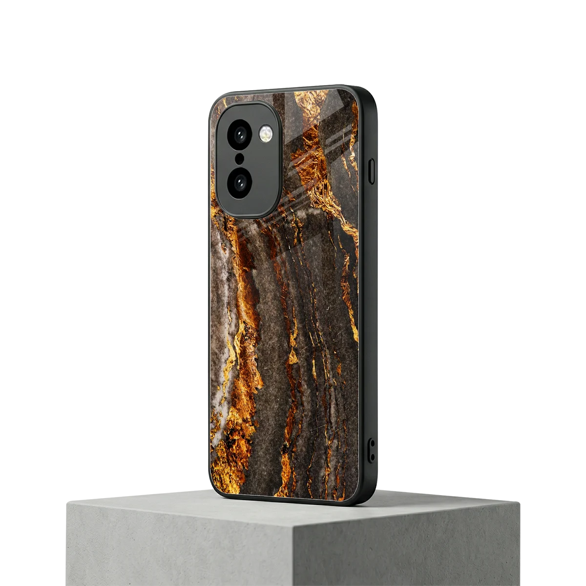 Golden Blaze oneplus 15r mobile cover | shockproof glass phone case