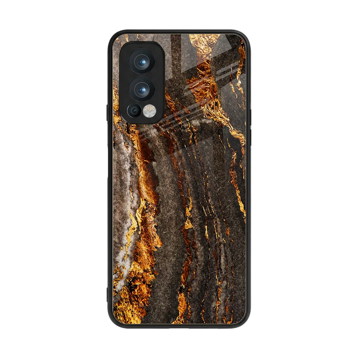 Golden Blaze back phone cover | glass case for oneplus nord 2
