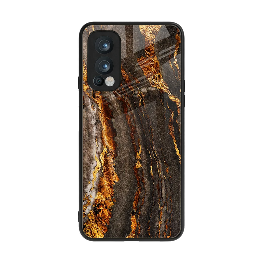 Golden Blaze back phone cover | glass case for oneplus nord 2
