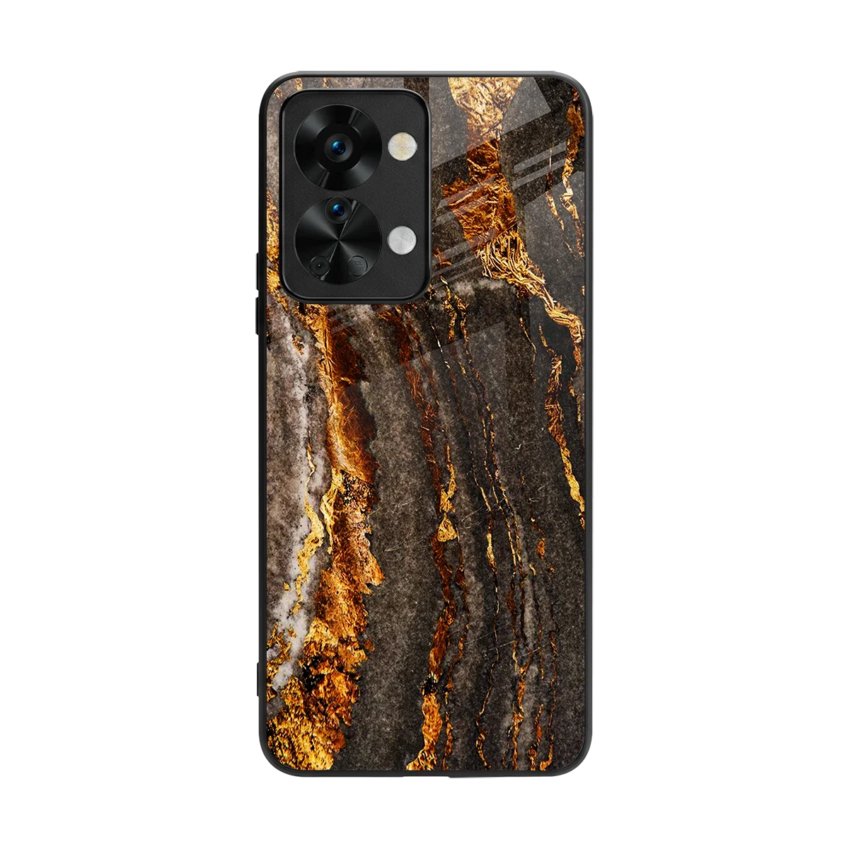 Golden Blaze back phone cover | glass case for oneplus nord 2t