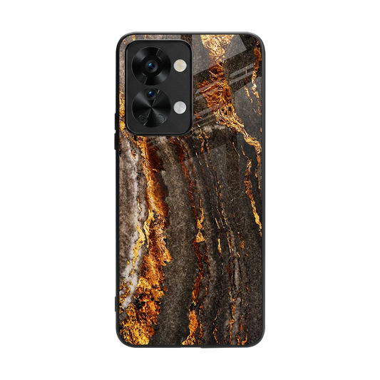 Golden Blaze back phone cover | glass case for oneplus nord 2t