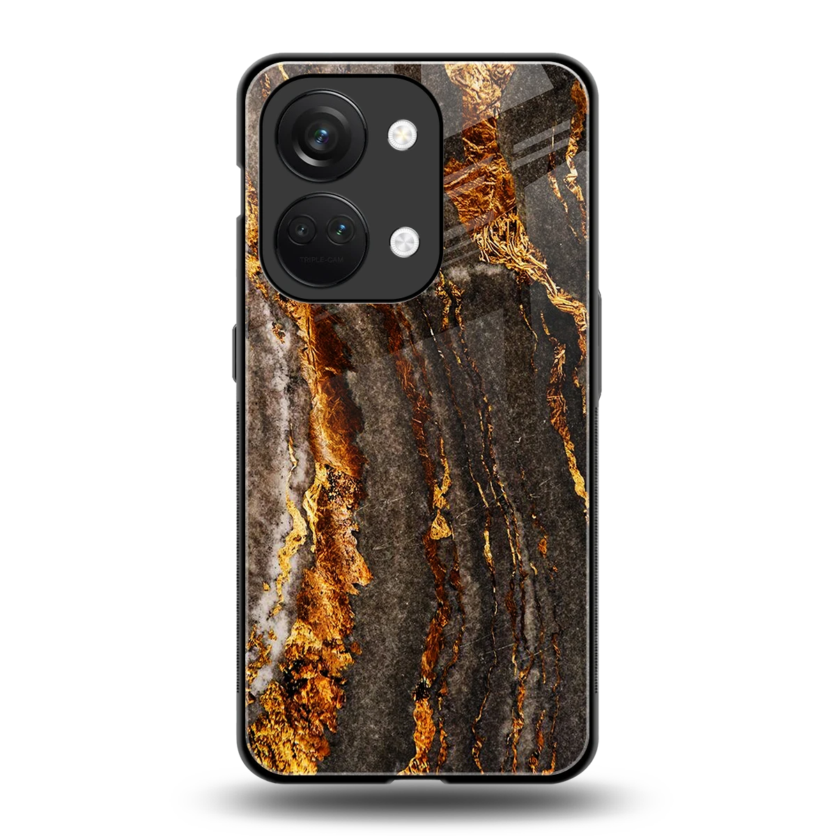 Golden Blaze back phone cover | glass case for oneplus nord 3