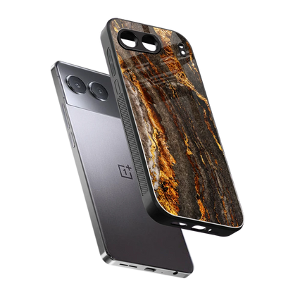 Golden Blaze sleek oneplus nord 4 cover with tempered glass back and TPU edges