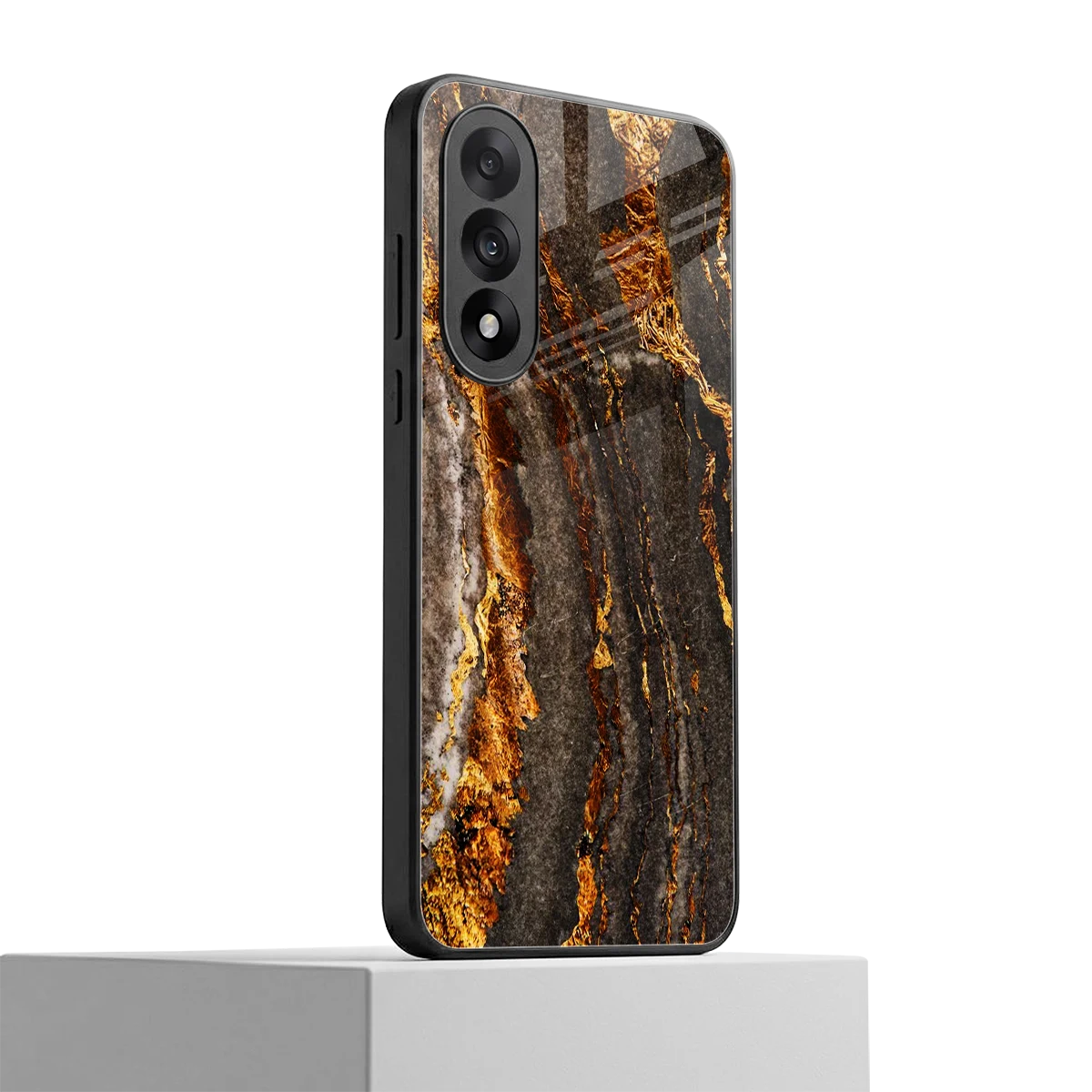 Golden Blaze oneplus nord 5 mobile cover | shockproof glass phone case