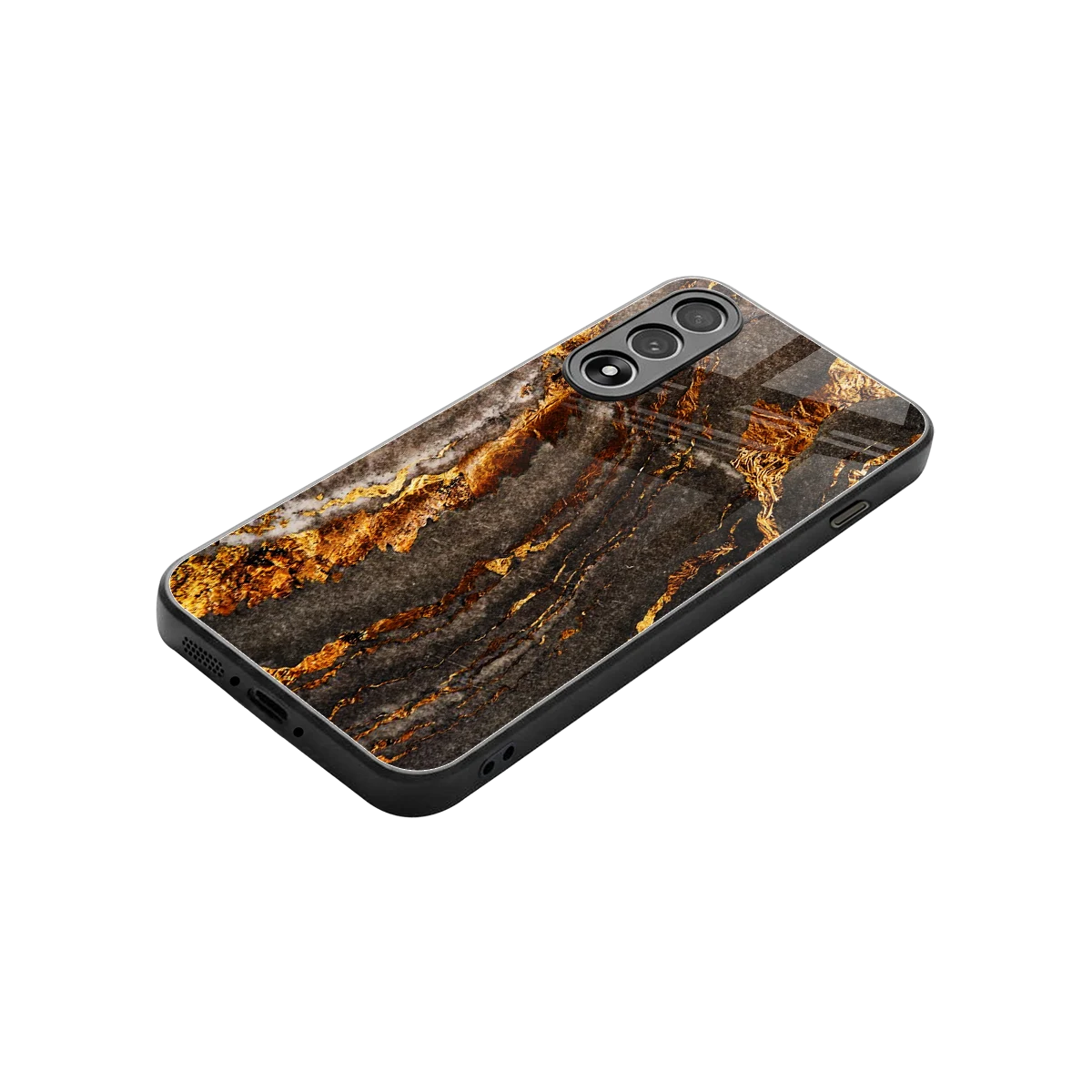 Golden Blaze stylish phone case for oneplus nord 5 | glossy glass and slim fit