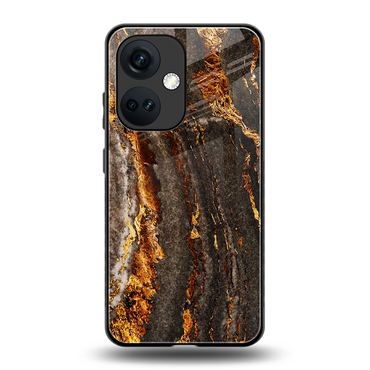 Golden Blaze back phone cover | glass case for oneplus nord ce 3