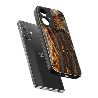 Golden Blaze sleek oneplus nord ce 3 cover with tempered glass back and TPU edges