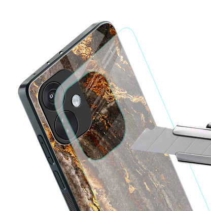 Golden Blaze stylish phone case for oneplus nord ce 3 | glossy glass and slim fit