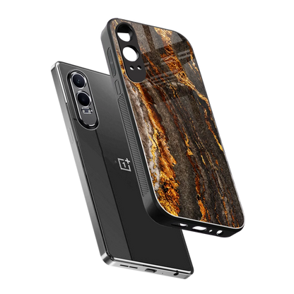 Golden Blaze sleek oneplus nord ce 4 lite cover with tempered glass back and TPU edges