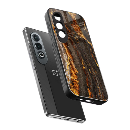 Golden Blaze sleek oneplus nord ce 4 cover with tempered glass back and TPU edges