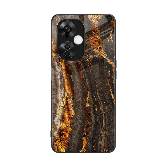 Golden Blaze back phone cover | glass case for oneplus nord ce 3 lite