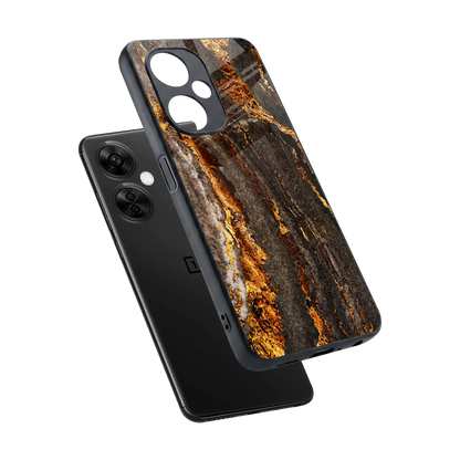 Golden Blaze sleek oneplus nord ce 3 lite cover with tempered glass back and TPU edges