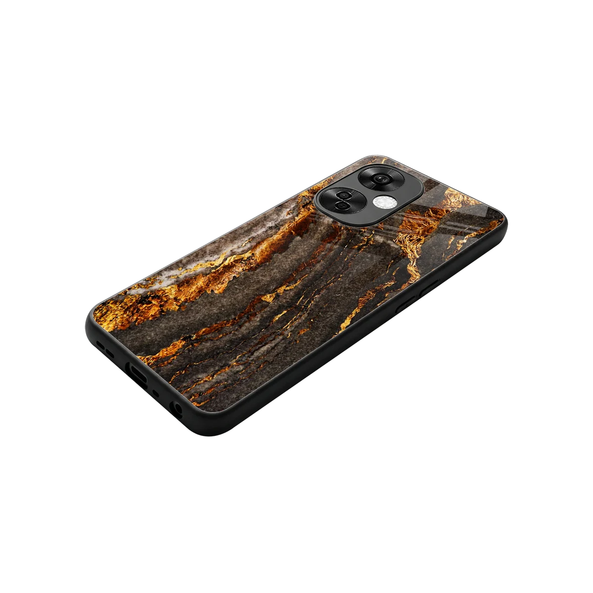 Golden Blaze stylish phone case for oneplus nord ce 3 lite | glossy glass and slim fit