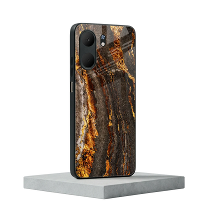 Golden Blaze oppo a5x 5g mobile cover | shockproof glass phone case
