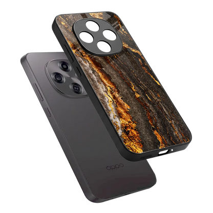 Golden Blaze sleek oppo f31 pro 5g cover with tempered glass back and TPU edges