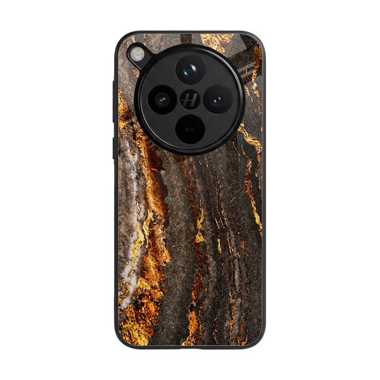 Golden Blaze back phone cover | glass case for oppo find x8