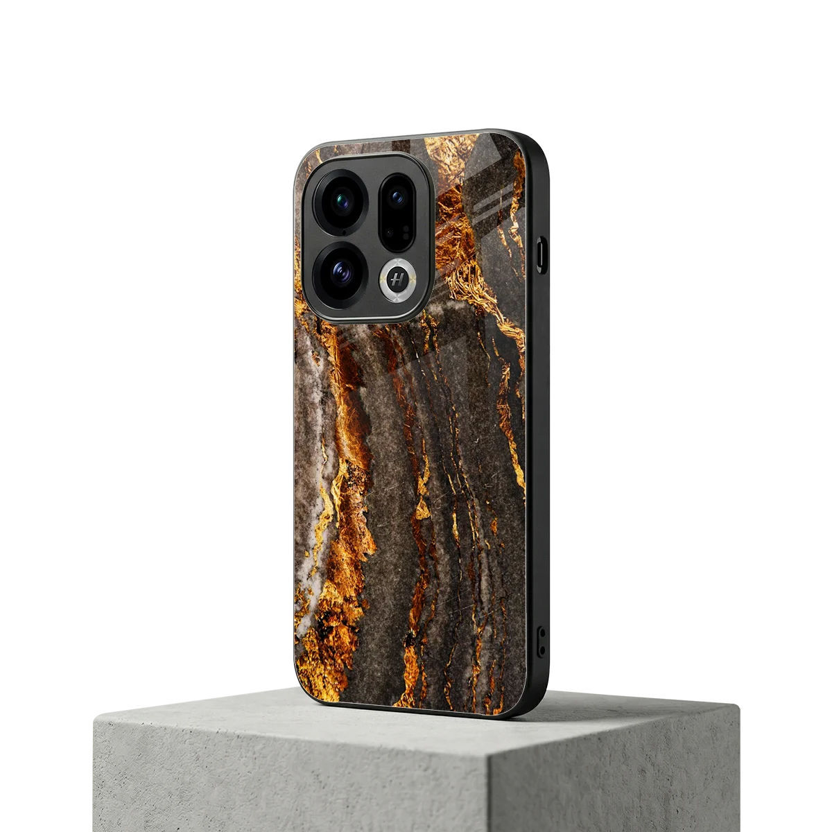 Golden Blaze oppo find x9 mobile cover | shockproof glass phone case