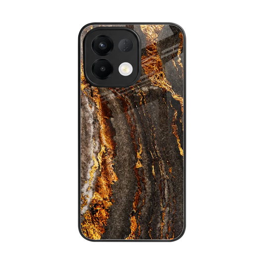 Golden Blaze back phone cover | glass case for oppo k13 5g