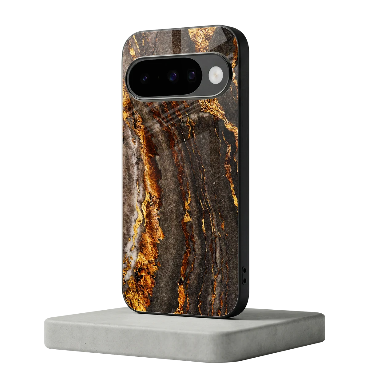 Golden Blaze google pixel 10 mobile cover | shockproof glass phone case
