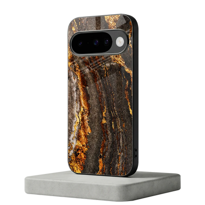 Golden Blaze google pixel 10 mobile cover | shockproof glass phone case