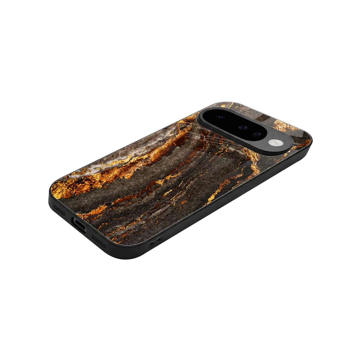 Golden Blaze stylish phone case for google pixel 10 | glossy glass and slim fit