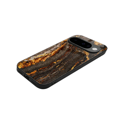 Golden Blaze stylish phone case for google pixel 10 | glossy glass and slim fit