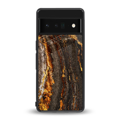 Golden Blaze back phone cover | glass case for google pixel 6 pro