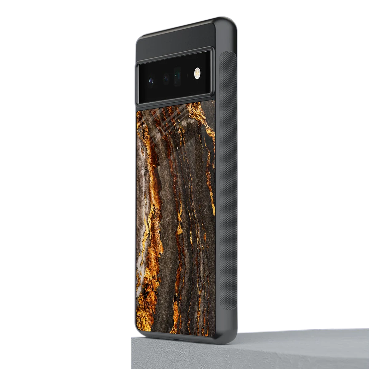 Golden Blaze stylish phone case for google pixel 6 pro | glossy glass and slim fit