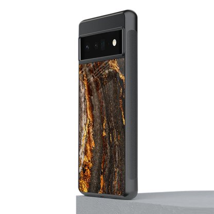 Golden Blaze stylish phone case for google pixel 6 pro | glossy glass and slim fit
